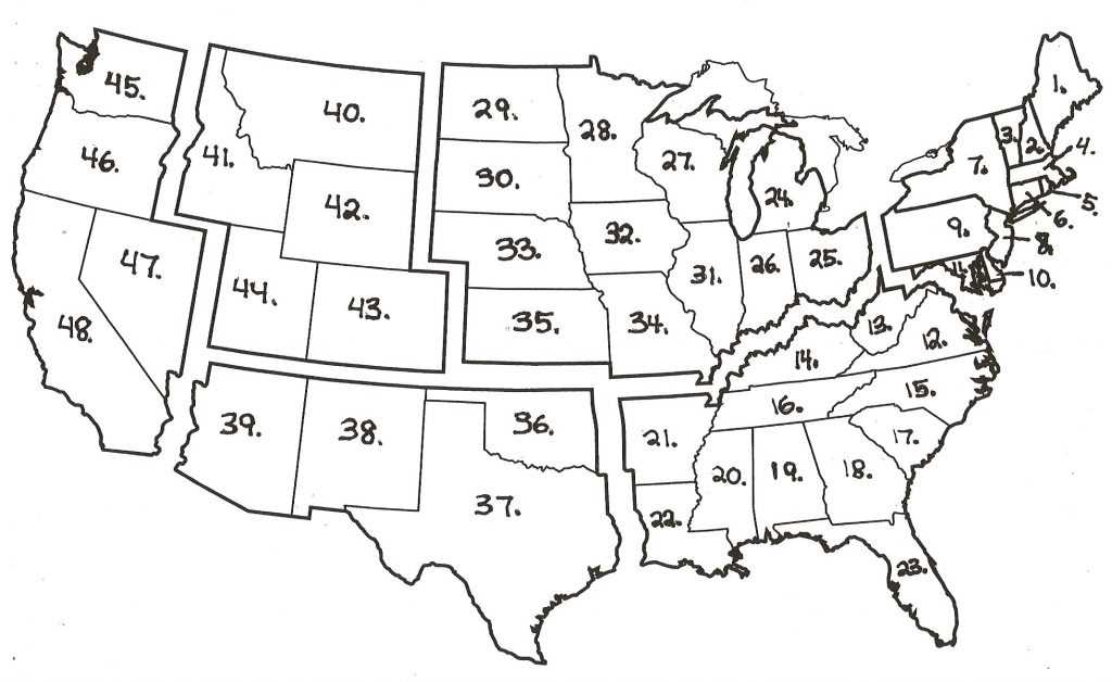 labeled usa map coloring pages printable - photo #38