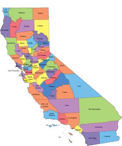 california map, map of california cities
