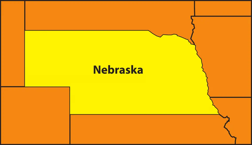 Roadmap of Nebraska